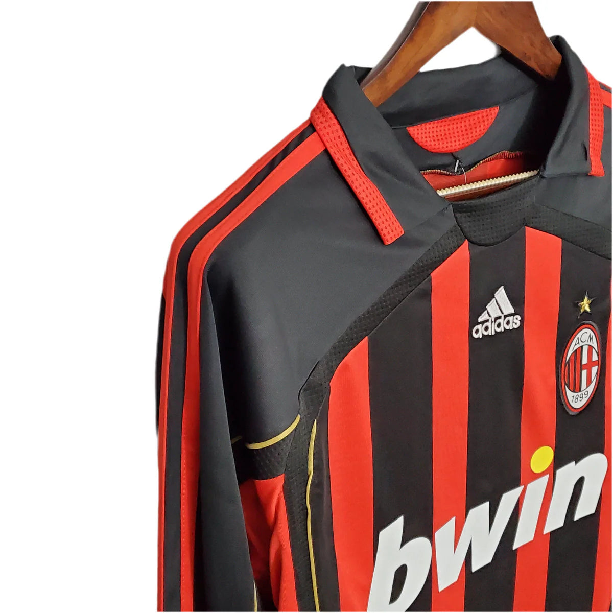 Camisa Manga Longa AC Milan 06/07 – Preto e Vermelho