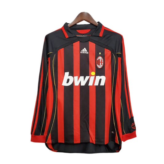 Camisa Manga Longa AC Milan 06/07 – Preto e Vermelho