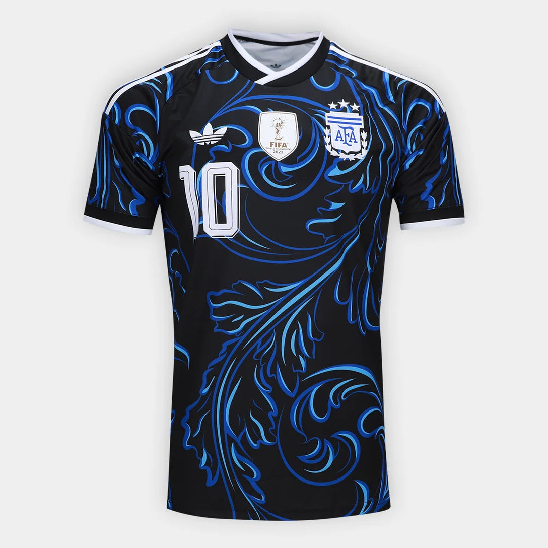 Camisa Seleção Argentina Away 2026 nº 10 Messi Torcedor Originals Masculina – Preto