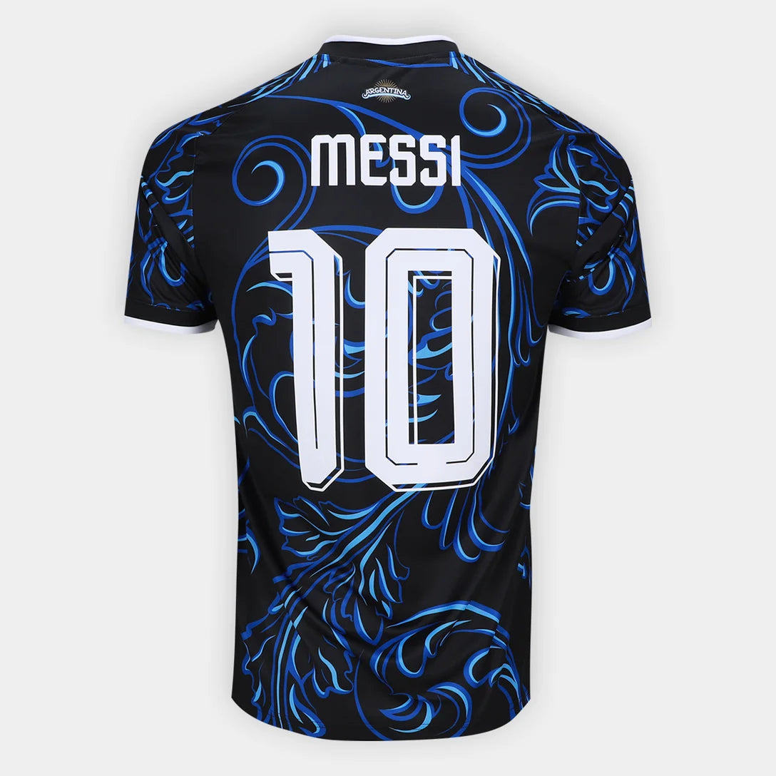 Camisa Seleção Argentina Away 2026 nº 10 Messi Torcedor Originals Masculina – Preto