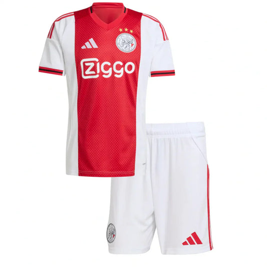 Kit Infantil Ajax I 25/26 – Vermelho e Branco